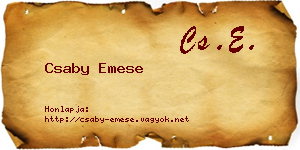 Csaby Emese névjegykártya
