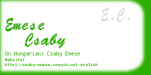 emese csaby business card